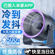 艾芭莎桌面小風(fēng)扇家用【空氣循環(huán)扇】學(xué)生宿舍臺(tái)面小風(fēng)扇辦公室桌面小風(fēng)扇長(zhǎng)續(xù)航靜音迷你壁掛兩用電風(fēng)扇 【已接入米家APP 灰色】靜音超長(zhǎng)續(xù)航 充插兩用