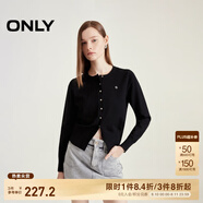 ONLY秋冬時(shí)尚簡約溫柔純色寬松開衫針織衫女|12433A006 E40 煤黑色 M (165) 84A