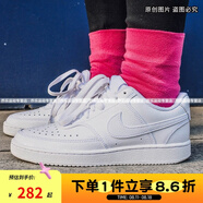 NIKE女鞋 COURT VISION 舒適透氣運動休閑板鞋 白色CD5434-100 37.5 37.5碼
