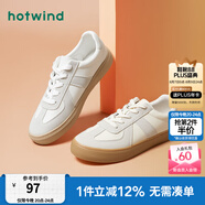 熱風(fēng)（Hotwind）男鞋春秋季新款德訓(xùn)鞋男士時(shí)尚休閑板鞋百搭純色小白鞋子系帶 米灰 （H14M3529） 41 255mm