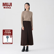 無(wú)印良品（MUJI）女式 燈芯絨 A字裙 長(cháng)半身裙女秋冬款裙子 美拉德BE09CC3A 深棕色 S (155/62A)