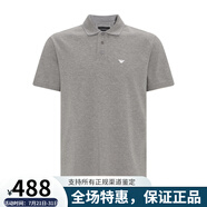 阿瑪尼（ARMANI）ARMANI阿瑪尼男裝新款短袖POLO衫男士T恤棉質(zhì)經(jīng)典鷹標(biāo)logo 灰色（8N1FQ2） XL （160-180斤）僅供參考