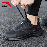 安踏（ANTA）男鞋跑步鞋2025新款冬季網(wǎng)面透氣冬季休閑鞋旗艦運動(dòng)鞋男 黑/熒光閃耀綠 41