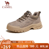 駱駝（CAMEL）男士復(fù)古戶外登山工裝休閑低幫鞋 G13A342170 卡其 38 