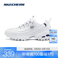 斯凱奇（Skechers）小白熊丨老爹鞋透氣增高低幫復古小白鞋男鞋潮流休閑百搭運動鞋 男-白/海軍藍/WNV 【新色上市】 43
