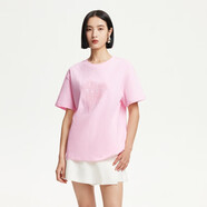 VEROMODA T恤2025夏季新款復(fù)古時(shí)髦純棉亮片裝飾短袖上衣325301014