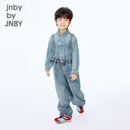 jnby by JNBY新款江南布衣童裝背帶褲秋男女童1P7E11370 958/牛仔淺藍 100cm