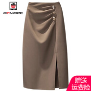 AEMAPE氣質(zhì)職業(yè)套裝女2025夏季新款高級(jí)感V領(lǐng)襯衣收腰包臀裙兩件套裙子 半身裙 單件 XL 建議115-125斤