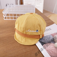 慕栢森寶寶帽子韓版春秋季可愛(ài)兒童帽夏天遮陽(yáng)六角造型男女童 款黃色 1-3歲(帽圍48-50cm)