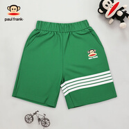 大嘴猴（paul frank）童裝兒童短褲2025夏季新款寬松舒適中大童休閑運動時尚男女童上衣 55AB綠色 160