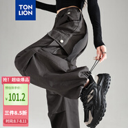 唐獅（TonLion）2025女工裝休閑褲 深灰 M 