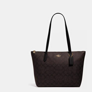 蔻馳（COACH）奢侈品TOTE女包單肩拉鏈托特包4455【品牌授權(quán)】送女友老婆禮物