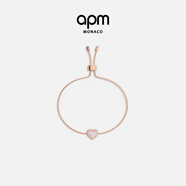 APM Monaco 粉母貝愛心可調(diào)節(jié)手鏈 簡(jiǎn)約氣質(zhì) 送女友 七夕禮物 玫瑰金色手鏈