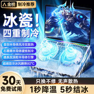 XIBOKA【1秒降溫丨5秒結(jié)冰】半導(dǎo)體筆記本散熱器制冷電腦降溫支架水冷風(fēng)扇風(fēng)壓式大風(fēng)力游戲本降溫神器 【速降80°C】雙核颶風(fēng)丨冰瓷制冷 雙渦輪冰風(fēng)丨半導(dǎo)體控溫制冷