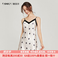 珊目爾（SMR）【2025夏季新款】真絲睡衣女印花波點(diǎn)睡裙6A級(jí)100%桑蠶絲吊帶睡裙 波點(diǎn) XL (170)適合115-135斤穿著