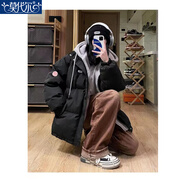 莫代爾羽絨棉服女2025冬季新款學(xué)生百搭寬松休閑棉衣加絨加厚棉襖外套潮 黑色加厚 L