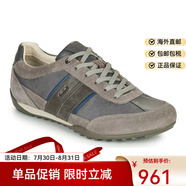 健樂士（GEOX）百搭款百搭鞋子男鞋時尚舒適板鞋休閑風運動球鞋灰色低幫2025新款 灰色 39