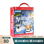 英文原版 學(xué)樂Scholastic 學(xué)前幼兒園閱讀啟蒙Guided Reader 綠山墻 Animal Antics學(xué)前閱讀啟蒙盒裝 綠山墻圖書