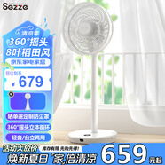 西哲（sezze）日本空氣循環(huán)扇家用電風(fēng)扇直流變頻落地扇節(jié)能360°搖頭輕音果嶺風(fēng)扇遙控節(jié)能臺(tái)立兩用扇渦輪風(fēng)扇 Y-228PLUS（典雅白）
