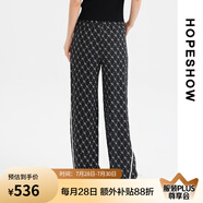 紅袖（hopeshow）褲子 89424141201 黑底幾何字母 S