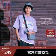 Champion【王俊凱同款】冠軍T恤24春夏新款美式潮流字母印花圓領(lǐng)寬松短袖 紫色 L