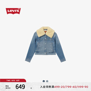 Levi's李維斯秋冬女士美式復(fù)古休閑高街時尚簡約翻領(lǐng)短款牛仔夾克 淺藍色 S