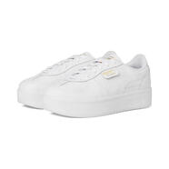彪馬（PUMA）女款復古時尚運動板鞋牛皮革絨面皮網(wǎng)布低幫舒適透氣休閑鞋 Puma White 36