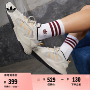 adidas「泡泡鞋」HI-TAIL 2.0經(jīng)典復(fù)古中幫運(yùn)動(dòng)鞋阿迪達(dá)斯三葉草 清澈棕/燕麥色/黑色 41