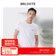巴魯特（Brloote）短袖T恤男圓領休閑小白T夏季百搭上衣新品【 白色 190/108A