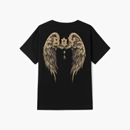 BOY LONDON【暗夜金羽】BOYLONDON25新款春夏情侶款潮牌朋克短袖T恤N01045 黑色 XS