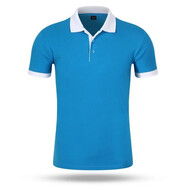 木脈  polo定制工作服定制印字印logo男女短袖POLO企業(yè)文化衫廣告衫服務(wù)員班服t恤定做diy 孔藍(lán)T白領(lǐng) XL