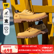 CAT卡特低幫大黃靴休閑皮鞋男士防潑水皮面登山鞋板鞋P111542N3AMC25 黃色 41