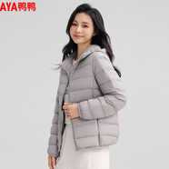 鴨鴨（YAYA）短款羽絨服女冬裝秋冬經(jīng)典輕薄連帽保暖羽絨外套女式羽絨服