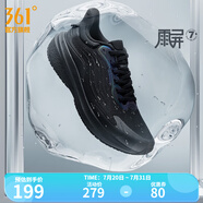 361度運動鞋男鞋雨屏7雨天通勤鞋防潑水防滑黑色跑鞋緩震鞋子男 曜石黑 42