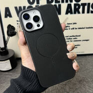 Smorss 適用蘋果16promax手機(jī)殼新款iphone16promax全網(wǎng)面磁吸散熱殼游戲電競蜂窩散熱透氣降溫神器 黑