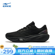 鴻星爾克（ERKE）奇彈5se跑步鞋女鞋新款穩(wěn)定緩震公園跑鞋耐磨防滑運動鞋子女 正黑 36