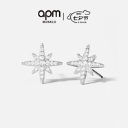 APM Monaco六芒星銀耳釘女耳環(huán)銀耳飾時尚飾品七夕情人節(jié)禮物送女友