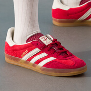 阿迪達(dá)斯 （adidas）三葉草紅色德訓(xùn)鞋男鞋女鞋 2025夏季新款ie 10復(fù)古時(shí)尚運(yùn)動(dòng)休閑鞋 IE1051 35.5