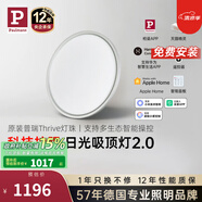 Paulmann P德國(guó)柏曼日光2.0護(hù)眼吸頂燈客廳燈全光譜臥室吸頂燈超薄燈具 40W 8㎡內(nèi)適用 2200lm 雅光銀 已接入米家APP