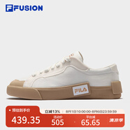 FILAFUSION斐樂潮牌POP帆布鞋男鞋2025夏季新款輕便休閑鞋子男 雪白/拿鐵棕-SL 42