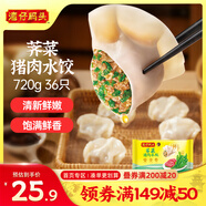灣仔碼頭薺菜豬肉水餃720g36只早餐食品速食半成品面點(diǎn)速凍餃子
