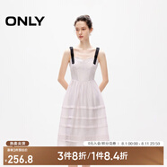 ONLY夏季甜美時(shí)尚蝴蝶結吊帶蛋糕裙連衣裙女|124207053 A34 淡雪紫色 M (165) 84A