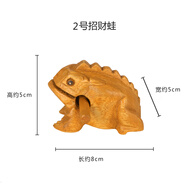 旌夢(mèng)園泰國木質(zhì)青蛙擺件飾旅游紀念手工藝禮品木雕蟾蜍創(chuàng  )意發(fā)聲兒童玩具 2#原木色蛙