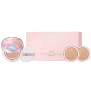 歐蕙（OHUI）氣墊CC粉底液歐惠氣墊C奇跡水分CC霜含替換芯防曬提亮遮瑕女神 歐蕙1正2替換裝花朵氣墊套裝  45g