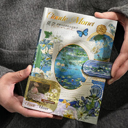 子亦油畫(huà)風(fēng)筆記本文藝復古筆記本手賬本高顏值加厚精裝本女孩摘抄精致磁扣本日記本記事本開(kāi)學(xué)文具 撐傘的女人【復古莫奈】全彩80張