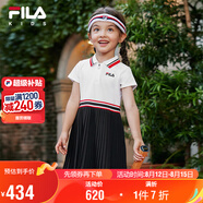 FILA斐樂(lè)童裝兒童連衣裙2025年夏季網(wǎng)球裙女童大小童運(yùn)動(dòng)裙子