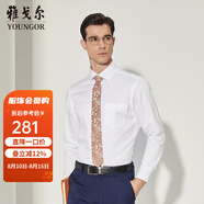 雅戈爾（YOUNGOR）長(cháng)袖襯衫男DP免燙襯衫純棉面料抗皺易打理新品 YLDP10171BJA白色 43