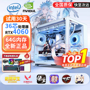 英特爾（Intel）i9級臺式組裝電腦整機4060電競獨顯游戲辦公補貼 電腦主機+32英寸顯示器 套八:i9級【RTX4060/全能機皇】