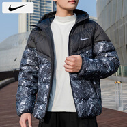 耐克（NIKE）羽絨服男士 25秋季新款運動服裝連帽防風衣工裝外套長款保暖棉服 HQ4184-010/曬圖退10 L 【175】體重130~150斤左右