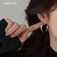 Lnieer925銀針莫比烏斯耳環(huán)小眾耳釘新款2025新款耳圈耳扣女高級感耳飾 925銀針莫比烏斯耳環(huán)（兩只價(jià)）
